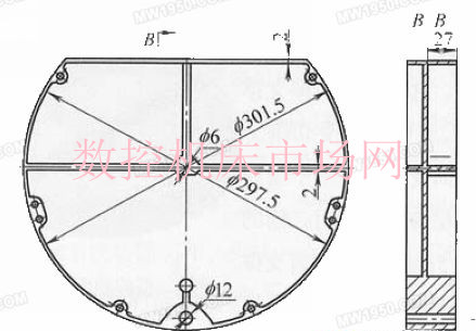 典型薄壁盤類零件的工藝方案及數控加工過程 典型薄壁盤類零件的工藝方案及數控加工過程